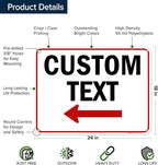 Custom Arrow, Custom Directional Sign, Left Arrow, 18x24 Inches, 55 mil thick - Image 6