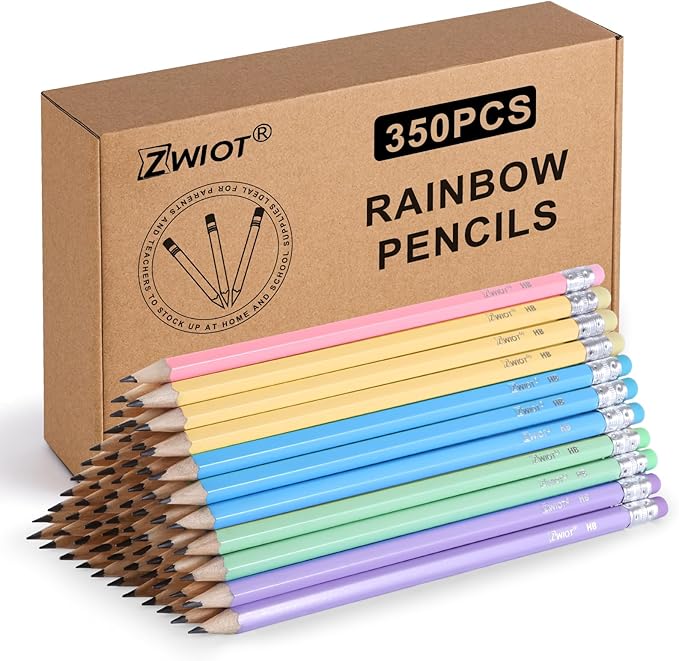 ZWlOT Wood-Cased Pencils, Pre Sharpened Pencils, School Classroom Teacher by excellencepremiumquality