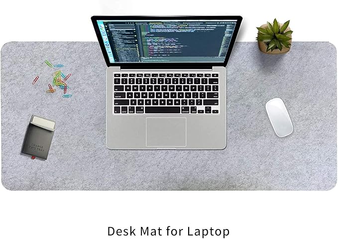 DAWNTREES Large Felt Desk Mat, Office Computer Desk Mat - Image 5