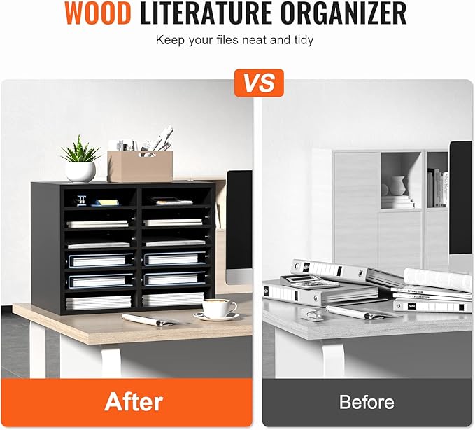 VEVOR Literature Organizers, 12 Compartments Office Mailbox - Image 2