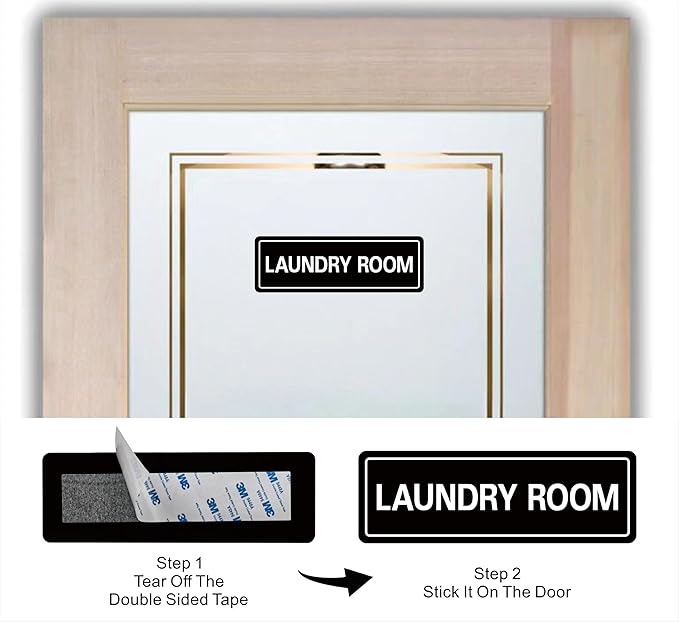 Laundry Room Sign, Premium Durable Acrylic Material, Super Strong Adhesive - Image 3