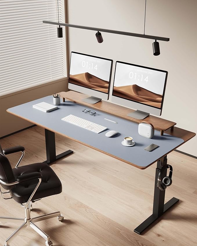 YSAGi Leather Desk Protector, Office Mat, Large Mouse Mat, Non-Slip PU Leather - Image 3