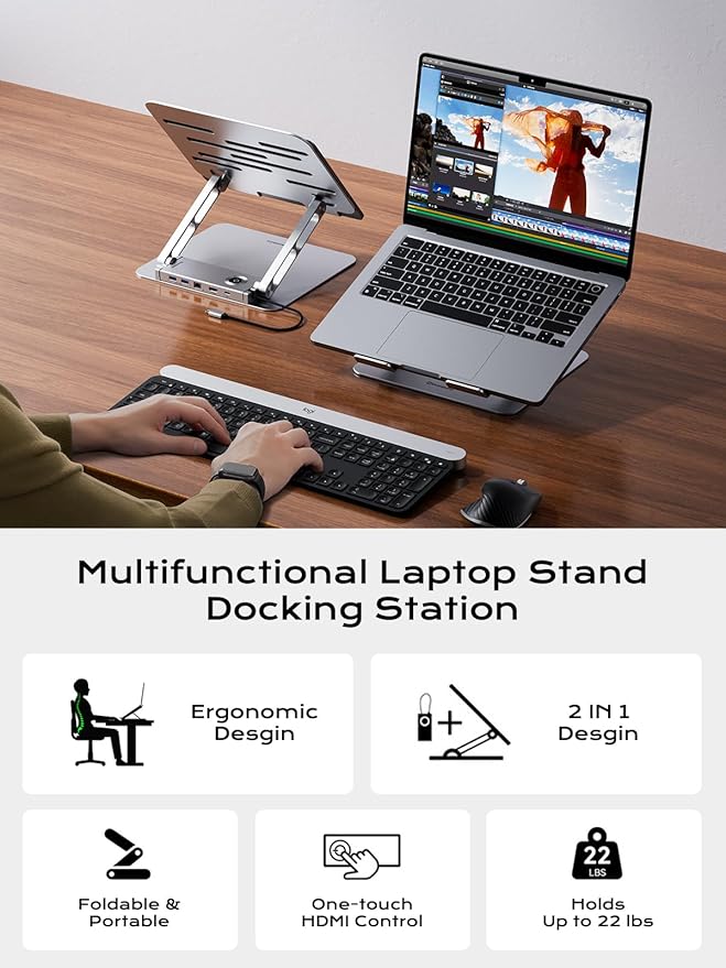 minisopuru USB C Laptop Docking Station Stand - Image 2