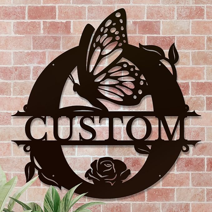 Personalized Custom Letter Name metal Signs, Custom Black Letter Monogram Wall - Image 4
