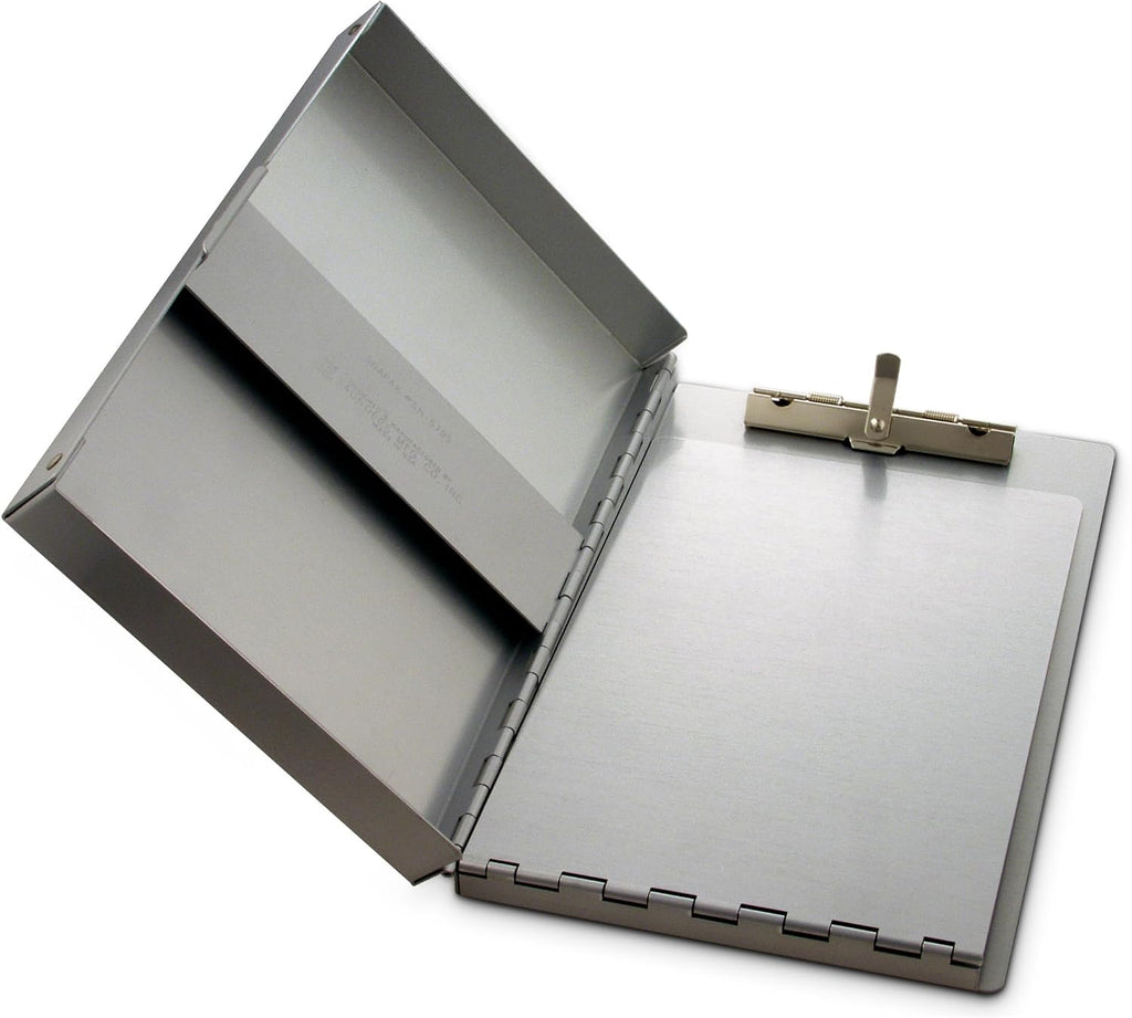 Saunders Recycled Aluminum Snapak Form Holder, Memo Size, Fits Paper Size up to 6 x 10 inches (10507) | Stops carbon-copy bleed-through, side pocket holds 30+ forms, weather-resistant snap closure, recycled aluminum, USA-made