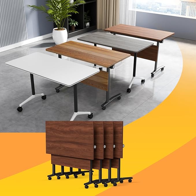 Conference Table Flip Top Mobile Conference Room Tables, Folding Conference by WYMHYZ
