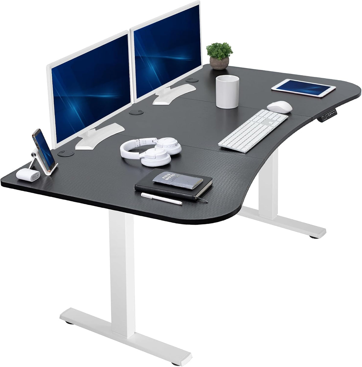 VIVO Electric 63 x 32 in Standing Desk, Memory Height Adjustment, 1B Series