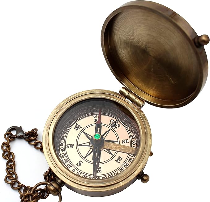 US HANDICRAFTS Brass Compass - Image 4
