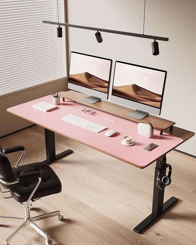 YSAGi Leather Desk Pad Protector, Office Desk Mat, Large Mouse Pad, Non-Slip PU - Image 3