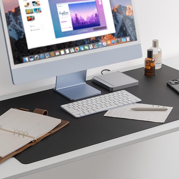 Nekmit Leather Desk Blotter Pad 36 x 20 Inches, Waterproof - Image 7