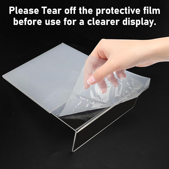 Acrylic Sign Holder 4x6 Inches, 16 Pack Clear Plastic Table Flyer Display Stand - Image 6