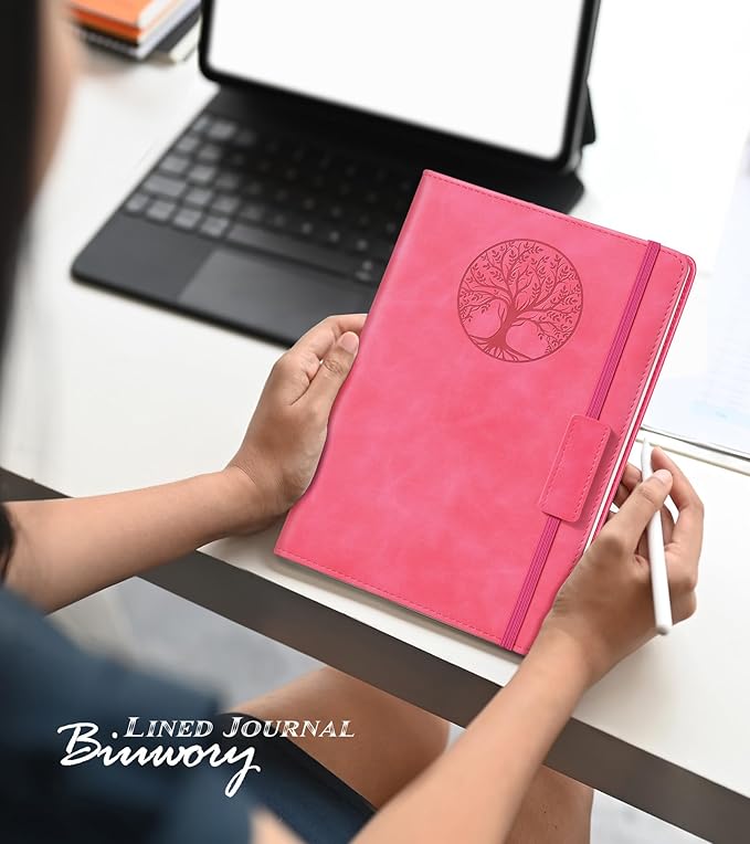 Biuwory Lined Journal Notebook for Women Men, 256 Pages A5 Hardcover Leather - Image 7