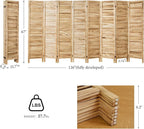 Room Dividers and Folding Privacy Screens, Wood Louvered Separators Divider Wall - Image 7
