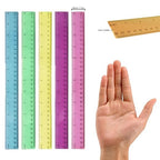180 Pack 12-Inch Plastic Rulers Bulk, Plastic Ruler, Colored Transparent Ruler - Image 2