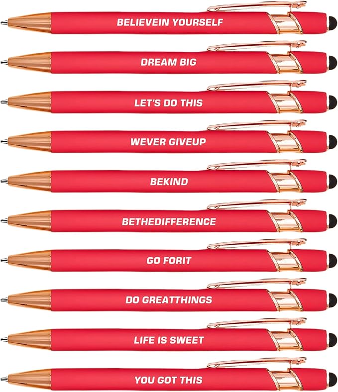 CRME 10pcs Funny Nurse Pens Set Engraving unusual Inspirational Quotes Pens by Unknown