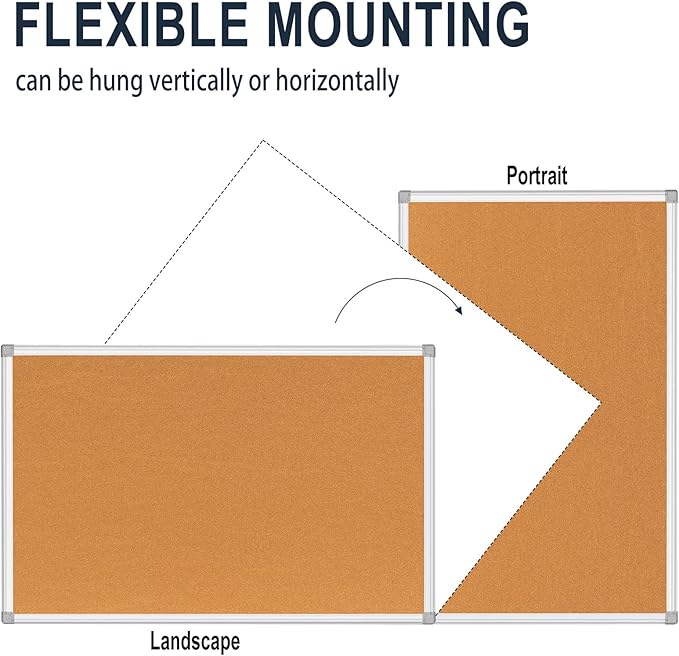 Cork Bulletin Board, Bulletin-Boards, Notes Board, Memo Board, 18 x 24inch - Image 7