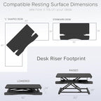 VIVO 42 inch Desk Converter, K Series, Height Adjustable Sit to Stand Riser - Image 6