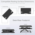 VIVO 42 inch Desk Converter, K Series, Height Adjustable Sit to Stand Riser - Image 6