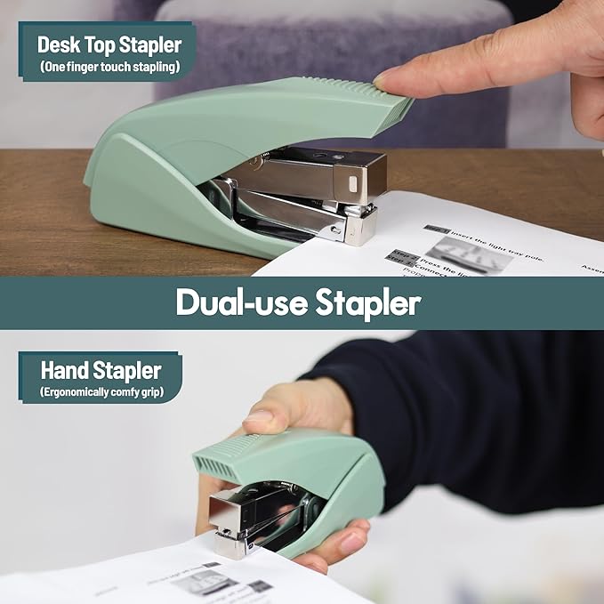 AFMAT Effortless Stapler for Desk, 50 Sheet Capacity, Low Force, Built-in - Image 6