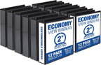 Samsill 2 Inch 3 Ring Binders, Made in USA, Economy Round Ring, 425 Sheet
