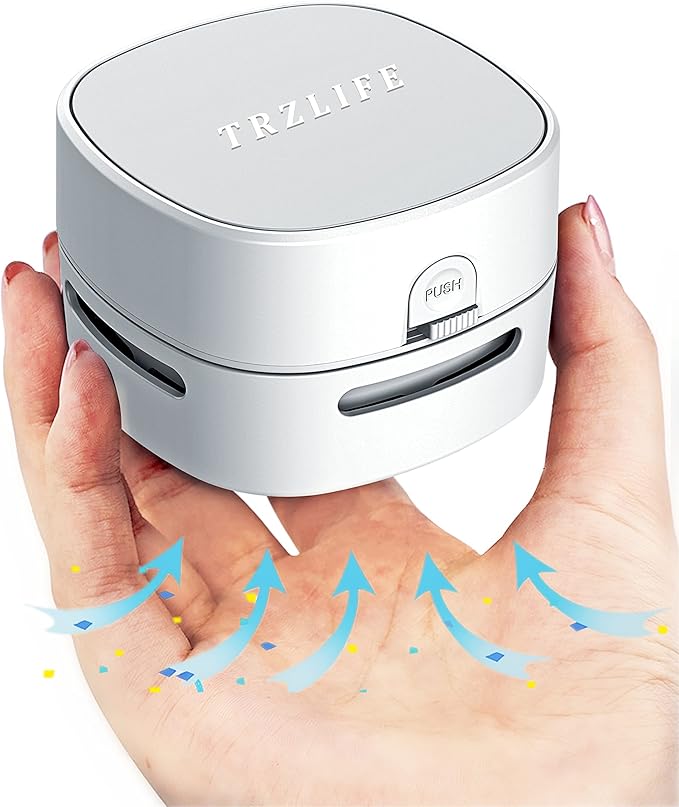 TRZLIFE Desk Vacuum Cleaner, Upgraded Mini Desktop Vacuum AA Battery More by Deskvacuum