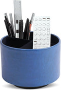 Hennaja Round Leather Art Supply Organizer, Remote Control Holder, 360 Degree by Hennaja