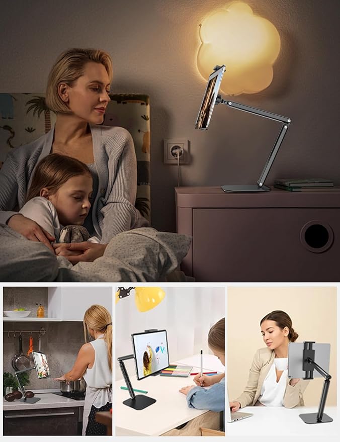 Tablet Stand for iPad, Aluminum Multi-Angle Adjustable Tablet Holder, - Image 7