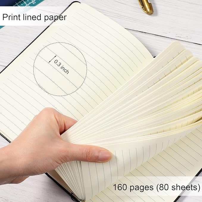 Honoson 20 Pack Lined Journal Notebooks A5 Hardcover Executive Notebook 5.5" x - Image 3