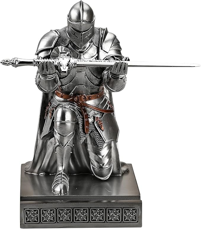 Amoysanli Medieval Armored Warrior Wearing Outerwear, Mobile Phone Stand Knight - Image 3
