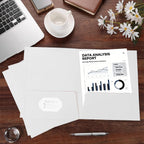 2 pocket white paper folders bulk for file shown in use