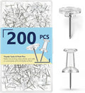Push Pins 200Pcs Thumb Tacks: Clear Push Pin by BRYUBR