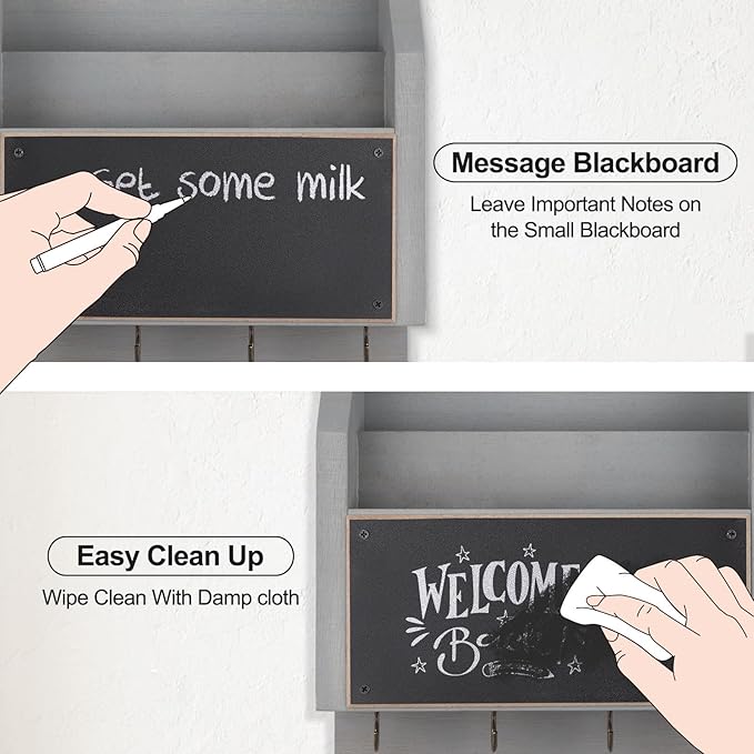 Lwenki Mail and Key Holder – Wall Mount Key Hanger - Image 6