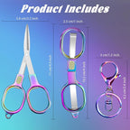 2 PCS Stainless Steel Mini Folding Scissors, Safety Pocket-Sized Multipurpose - Image 2