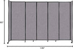 Versare Straightwall Sliding Portable Wall Partition | Freestanding Office - Image 7