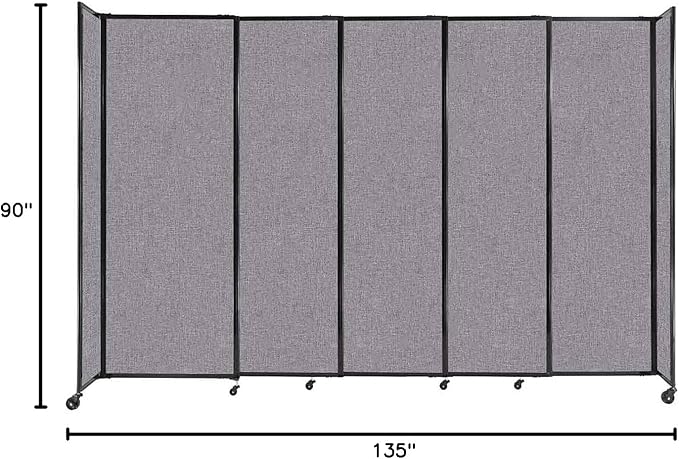 Versare Straightwall Sliding Portable Wall Partition | Freestanding Office - Image 7