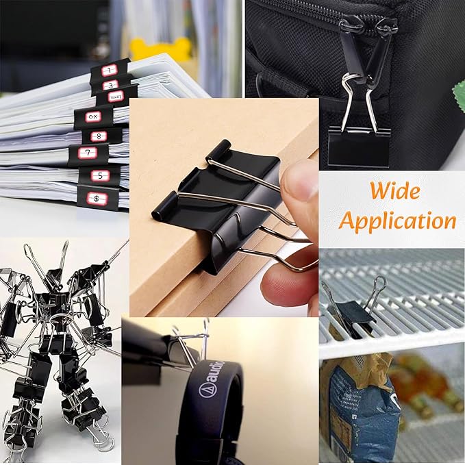 Extra Large Binder Clips 2 Inch, Heavy Duty Big Binder Clips Big Paper Clamps - Image 4