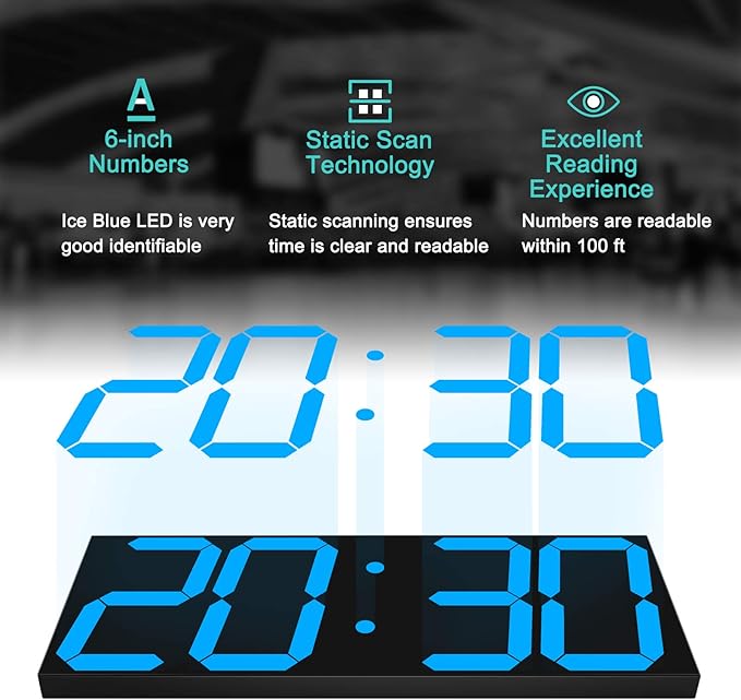 LED Large Digital Wall Clock, Oversize Wall Clock - Image 5