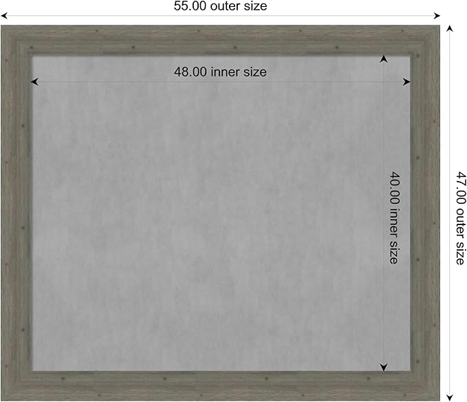 Amanti Art Grey Framed Magnetic Board 47x55 Oversize Vision Board - Image 4