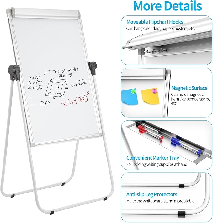 U-Stand Magnetic Whiteboard Easel 36 x 24 Inch, Double Sided Dry Erase Board - Image 4