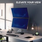 vivo dual monitor desk stand free-standing lcd mount, front angle view