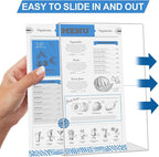 EHWINE 6 Pack 4 x 6 Acrylic Sign Holder, Vertical Slanted Back Paper Holder - Image 5