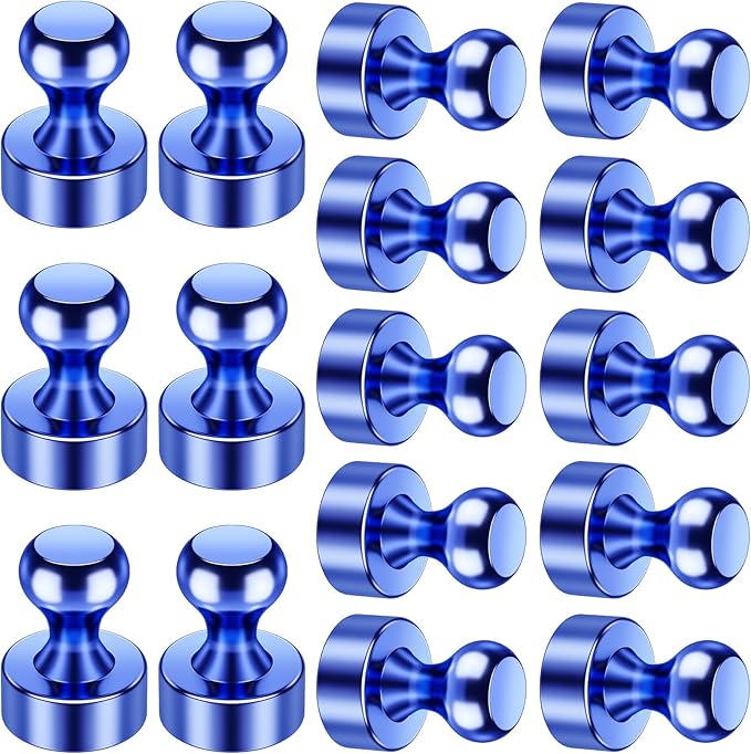 VNDUEEY 16 Pack Blue Fridge Magnets, Refrigerator Magnet Whiteboard Magnets by VNDUEEY