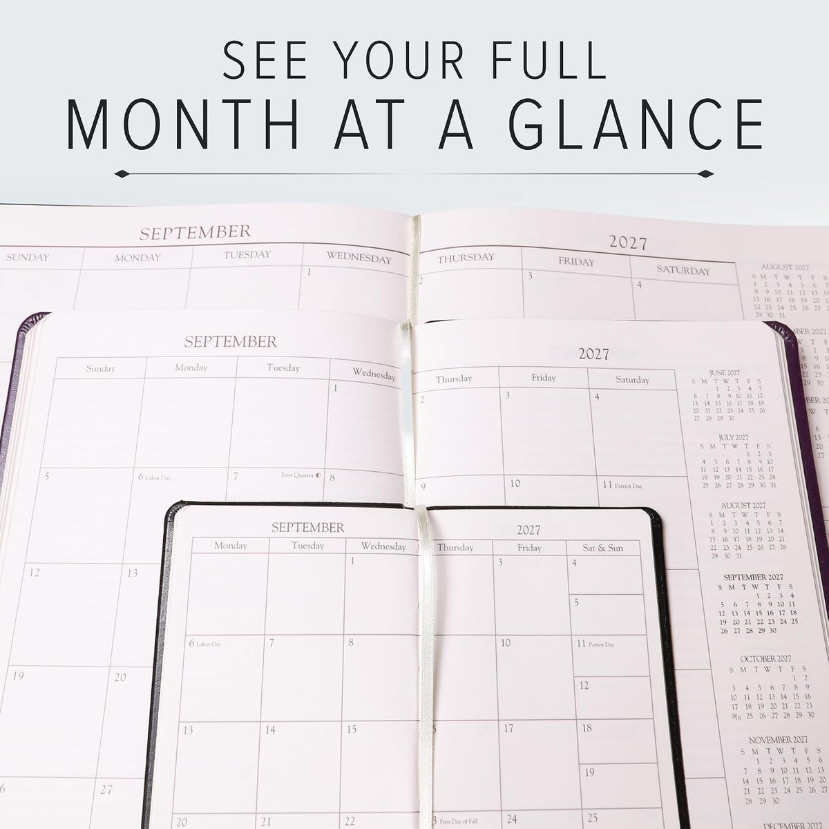 Gallery Leather Desk Monthly Planner 2026-2027 Acadia Tan