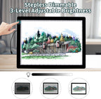 a4 light board for diamond painting - tracing shown in use