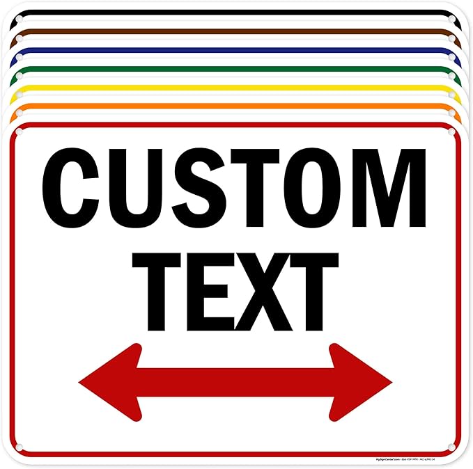 Custom Arrow, Custom Directional Sign, Two Way Arrow, 18x24 Inches, 55 mil by MySignCenter