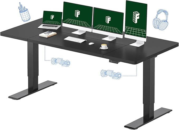 FLEXISPOT 79x32 Inch Large Dual Motor Electric Standing Desk, Home Office Desk by FlexiSpot