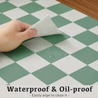 Ohocut Checkered Desk Mat, Large Cute Aesthetic Retro PU Leather Computer - Image 6
