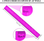 30PCS Clear Ruler, 12 Inch Plastic Rulers - Image 2