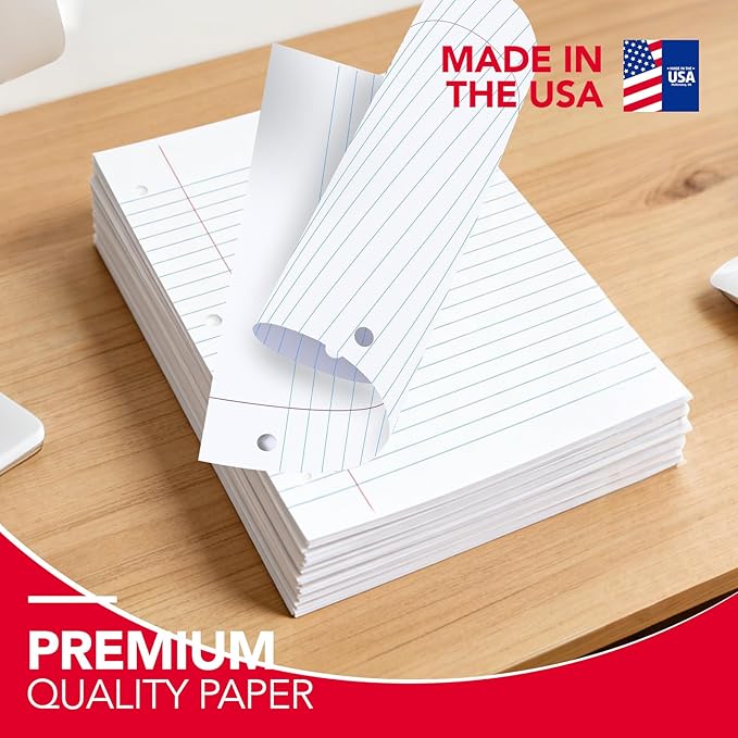 Kaisa Notebook Paper 24 Pack 3600 sheet 8x10.5 Wide Ruled Loose Leaf Paper - Image 2