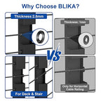 BLIKA 20Pack Black Cable Railing Adhesive Sleeves - Image 3